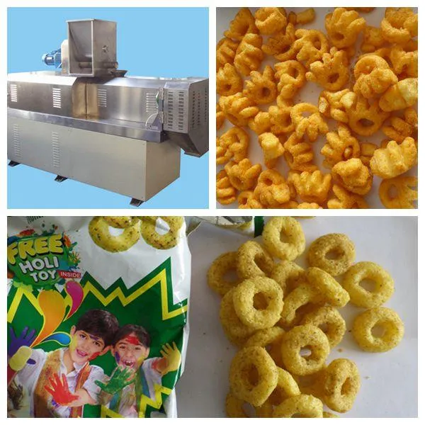 Puff Rice Puffed Corn Chips Snack Cereal Rings Cheese Ball Making Machine