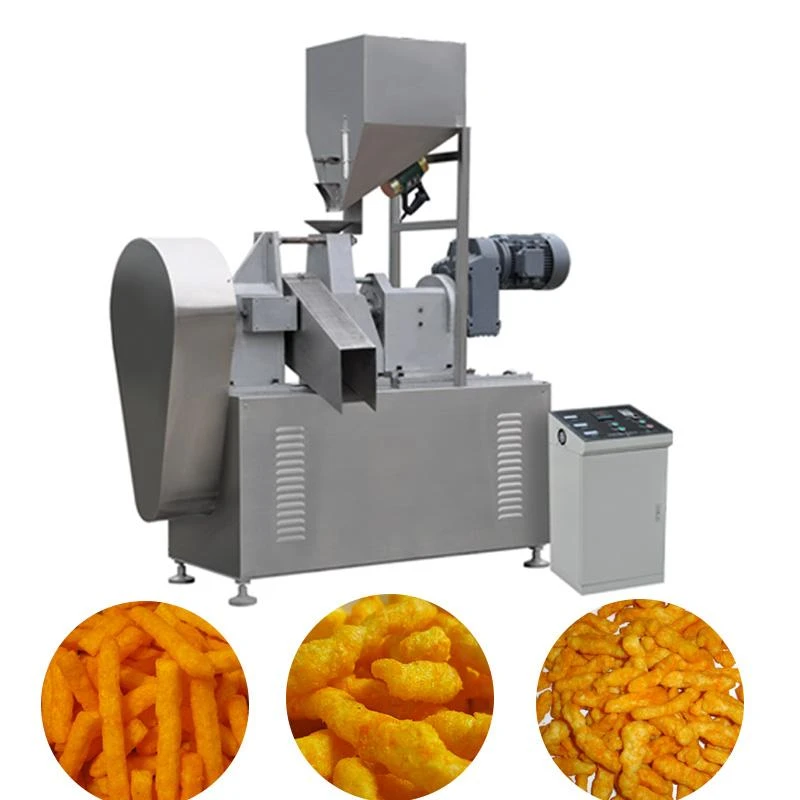 Single Screw Kurkure Extruder Cheetos Nik Naks Snack Food Made Production Line